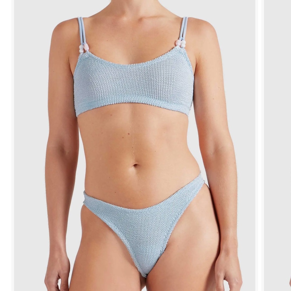 Hunza G Cassie Beaded Two-Piece Swimsuit